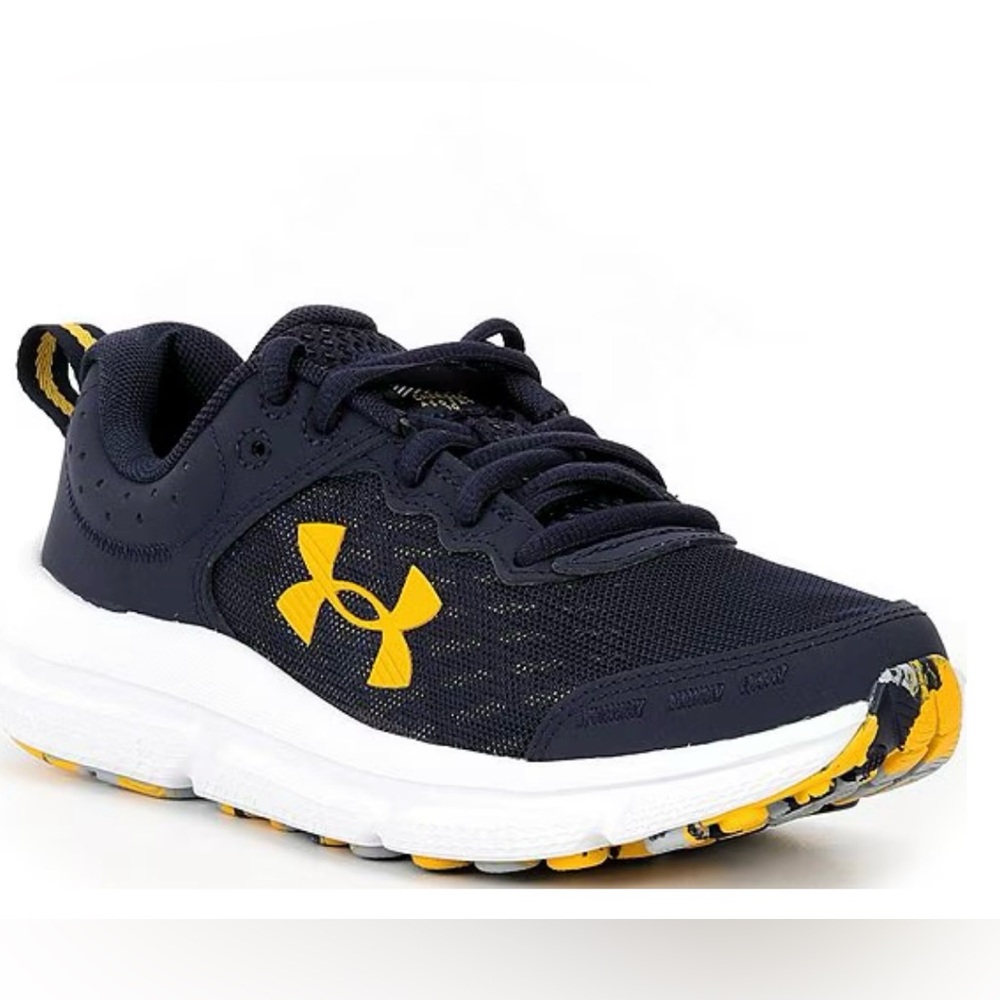 Under Armour Kids' Dark Blue and Yellow Sneakers